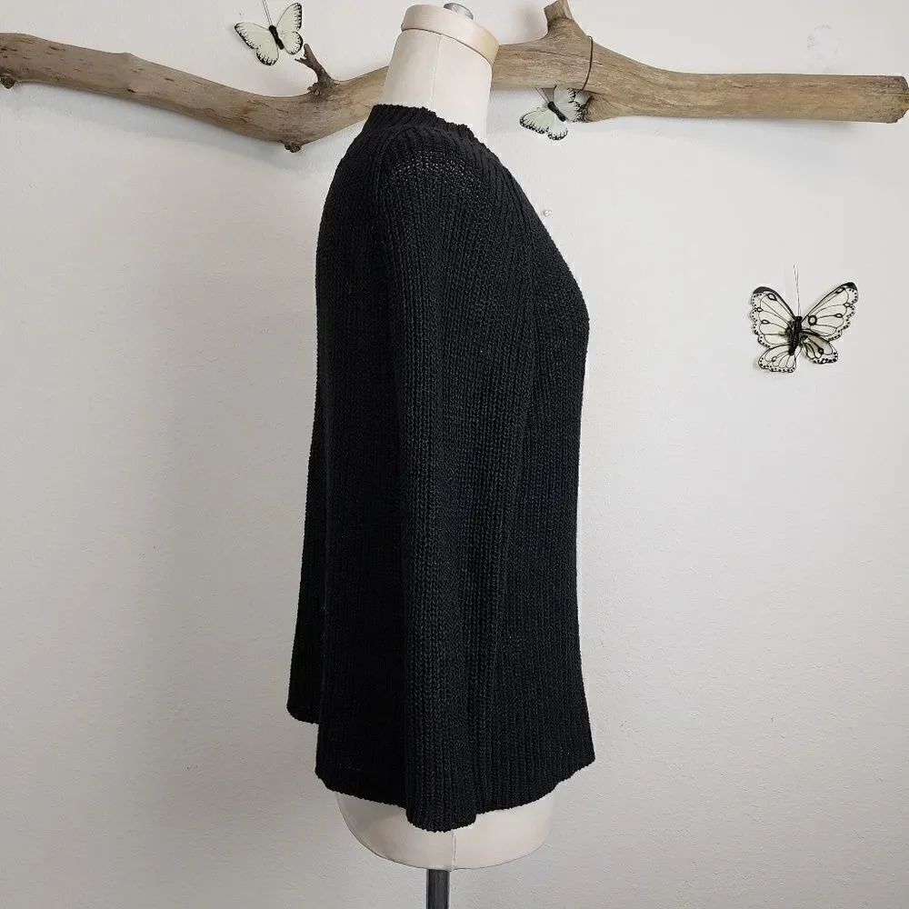 Sundance black sweater with oyster shell buttons - Picture 6 of 8